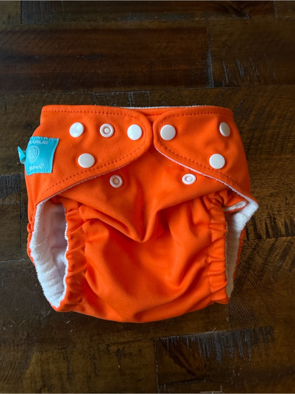 Charlie Banana Bright Orange Snap Cloth Diaper